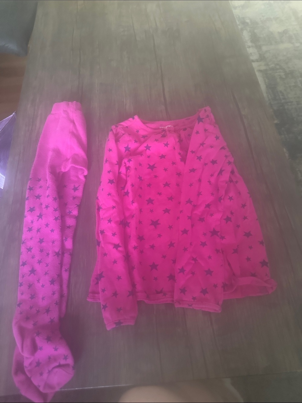 Kids Pink Star-Print top and tights